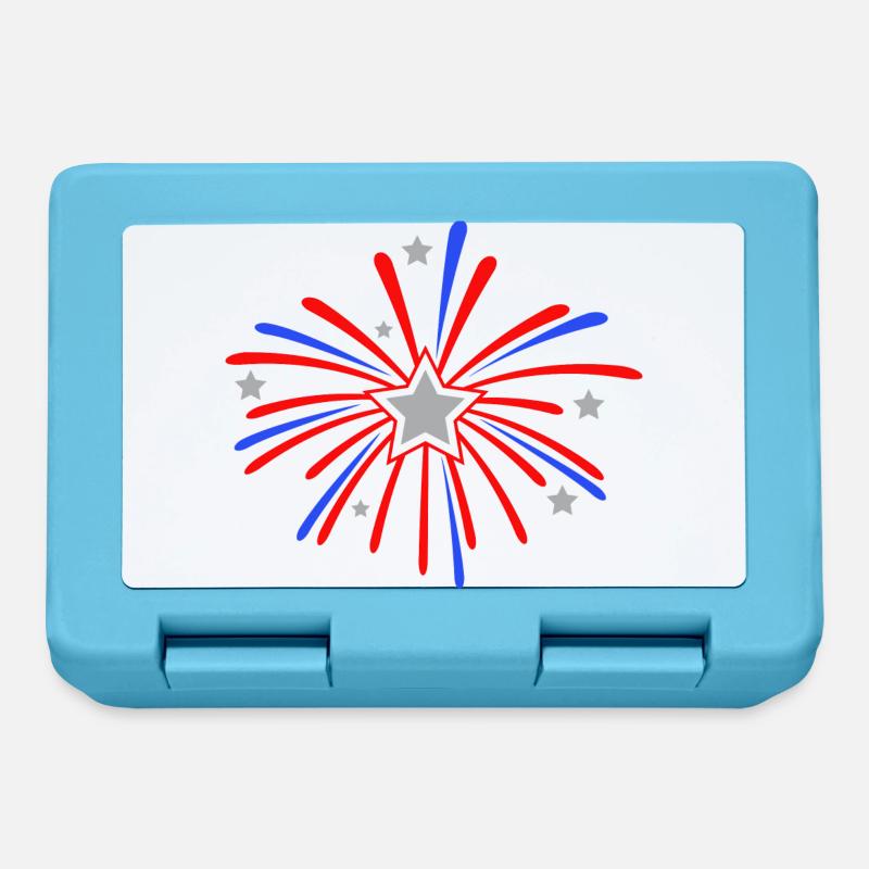 feux d'artifice nouvel an cadeau - Boîte à goûter - bleu saphir