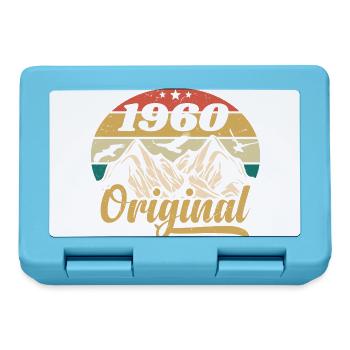 Original 1960er Jahre Vintage Geburtstagsgeschenk 1960er Jahre - Brotdose - Saphirblau - Vorne