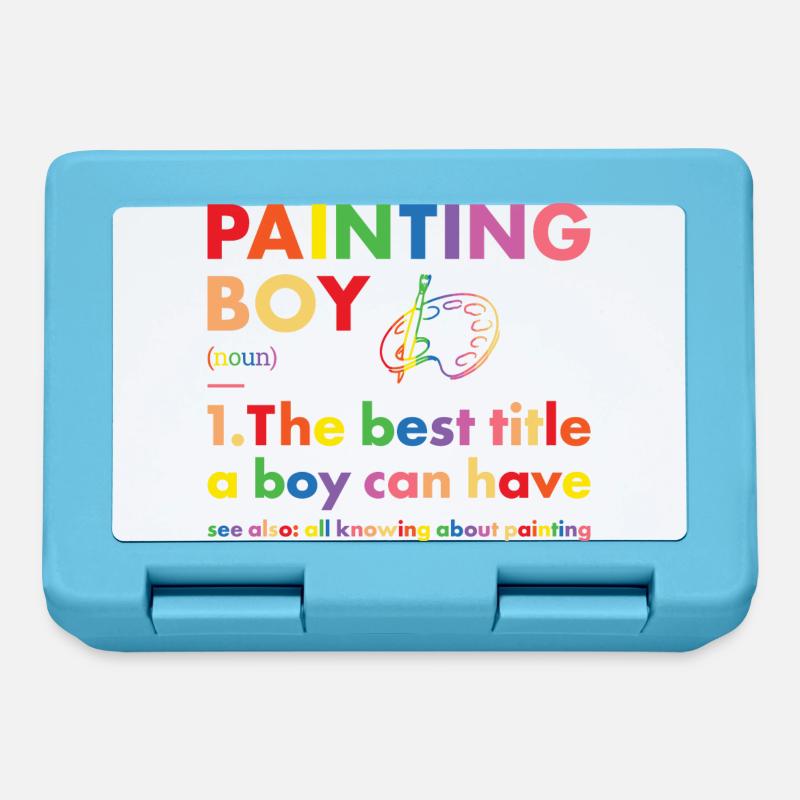 Peinture de définition de garçon peintre - Boîte à goûter - bleu saphir