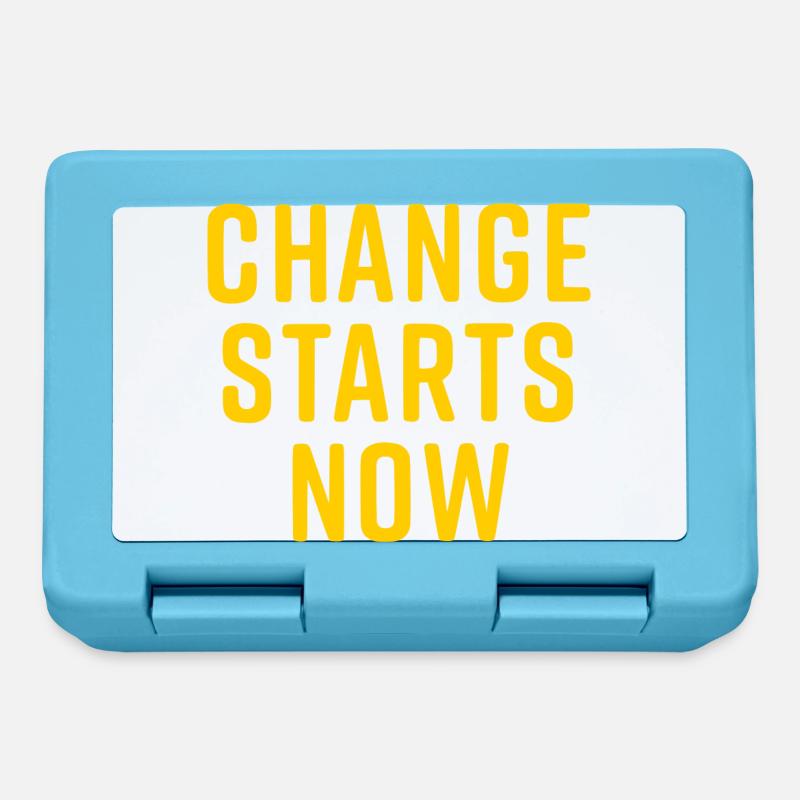change starts now - Brotdose - Saphirblau