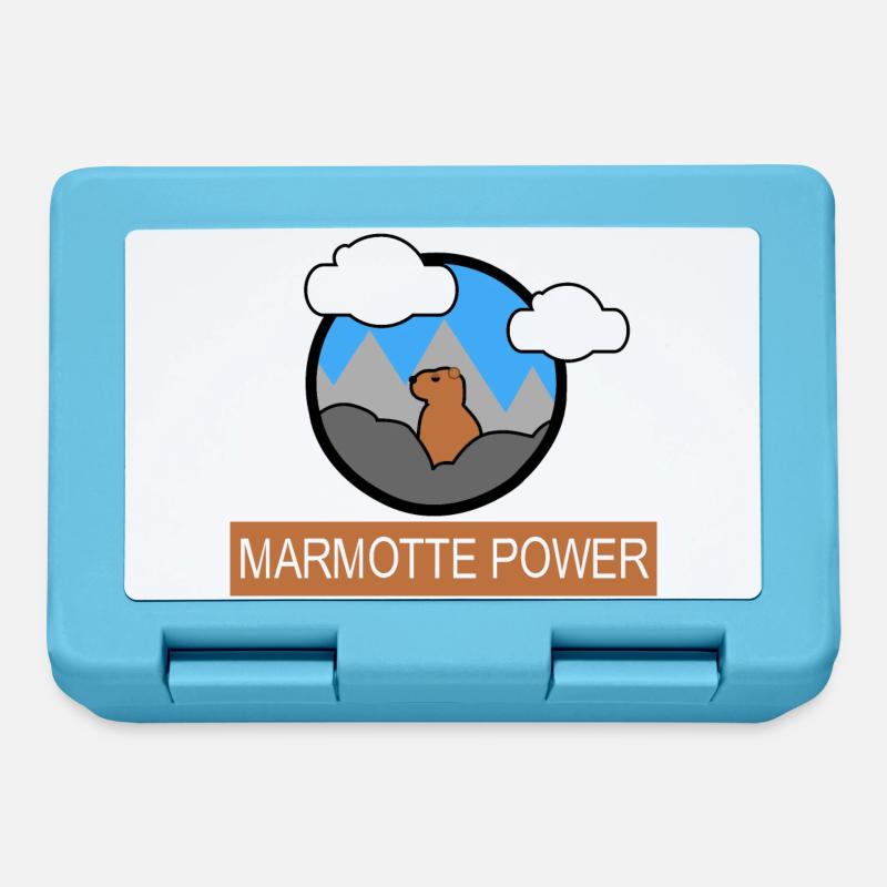 MARMOTTE POWER - Boîte à goûter - bleu saphir
