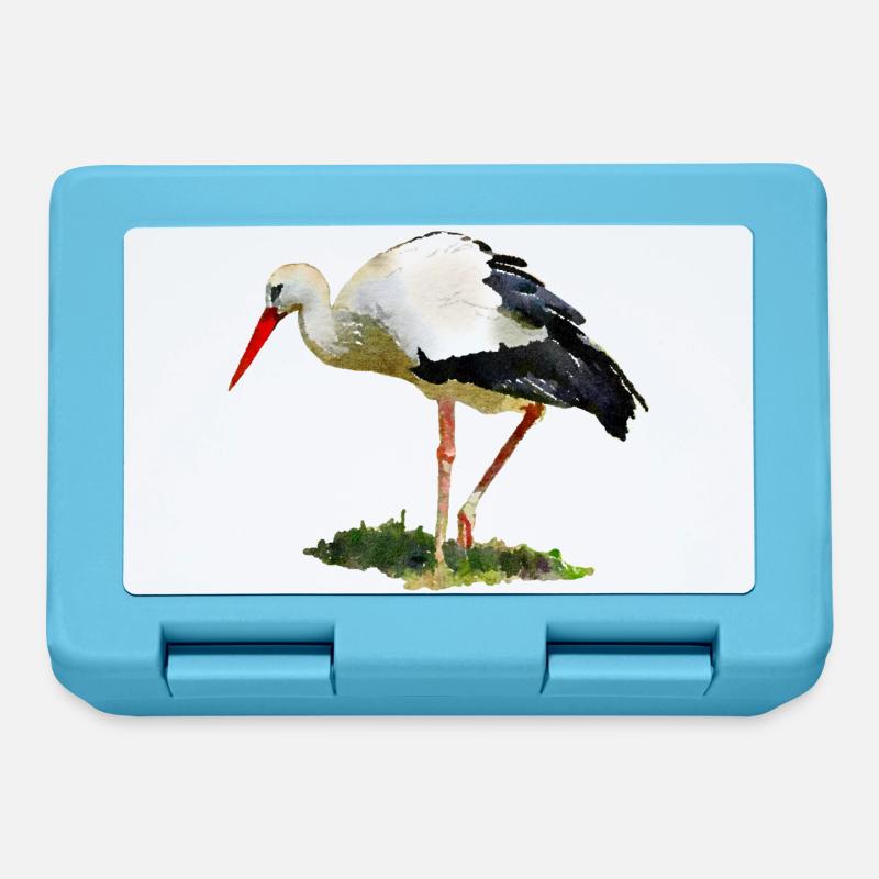storch vogel - Brotdose - Saphirblau