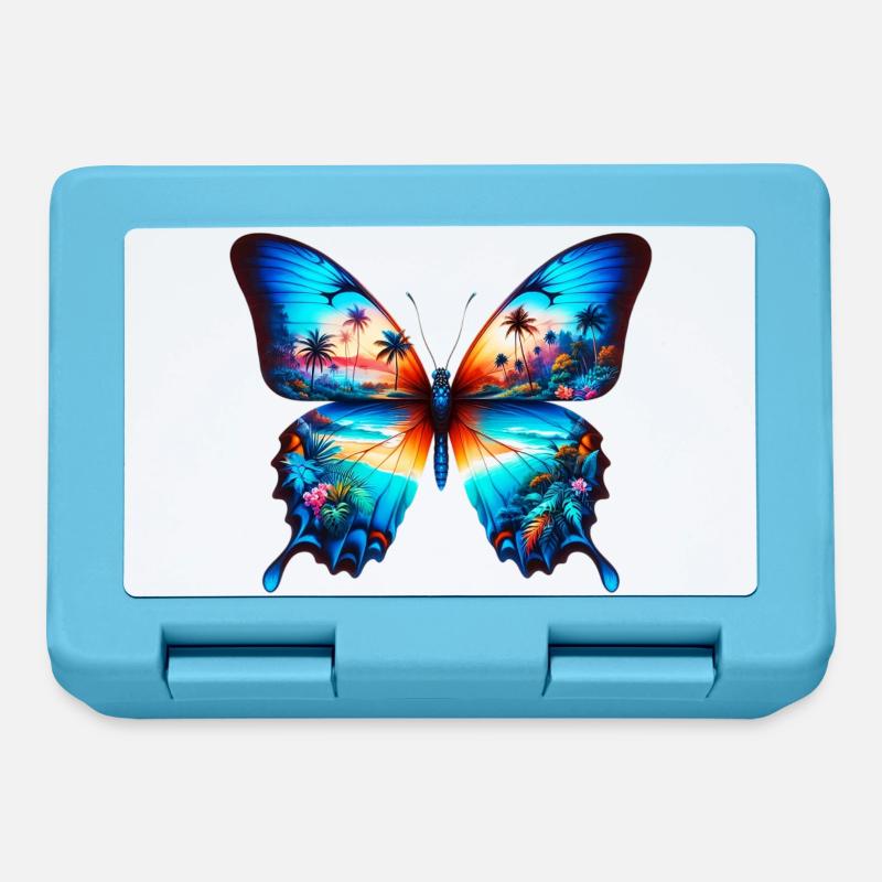 Butterfly - Lunchbox - sapphire blue