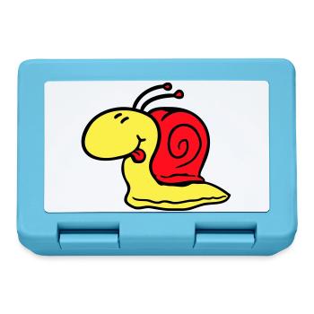 Snail cheeky tongue sticking out quickly small - Lunchbox - sapphire blue - Front