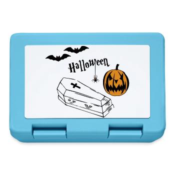 Halloween Pumpkin Silhouette - Lunchbox - sapphire blue - Front