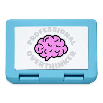 Professional Overthinker Lustig Grübeln Angst Logo - Brotdose - Saphirblau - Vorne