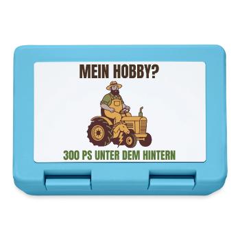 Hobby? 300 PS unter dem Hintern Traktor - Brotdose - Saphirblau - Vorne
