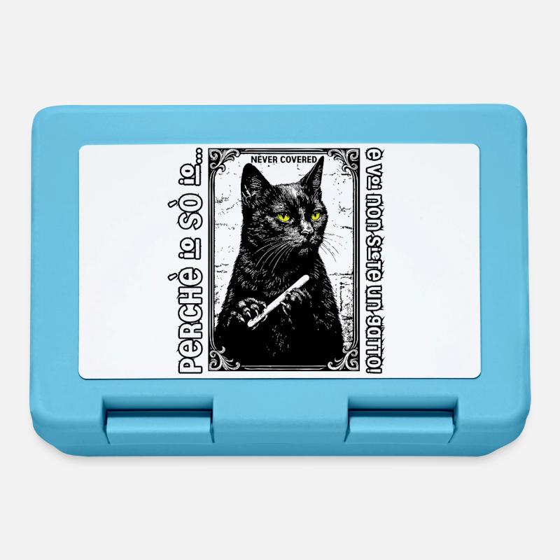 Je sais que moi et vous ne sommes pas un chat ! - Boîte à goûter - bleu saphir