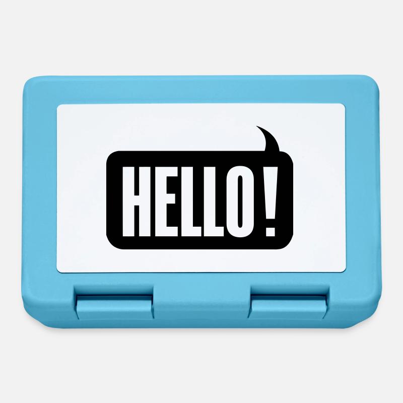 Hello! - Brotdose - Saphirblau