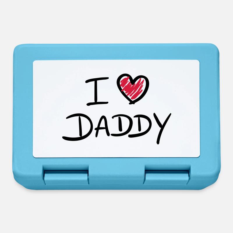 i love daddy - Brotdose - Saphirblau