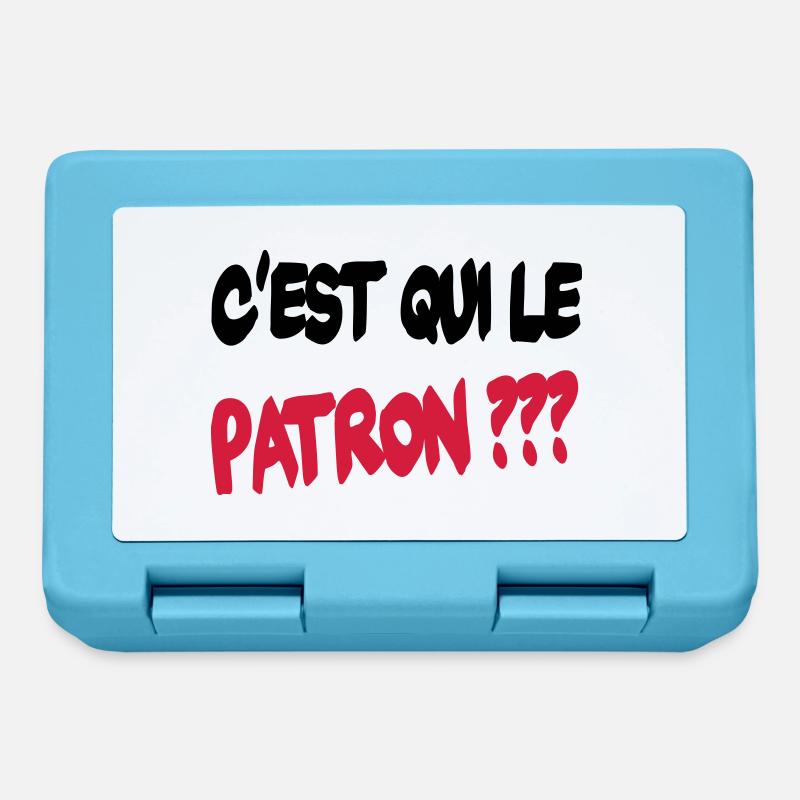 C'est qui le patron ? - Boîte à goûter - bleu saphir
