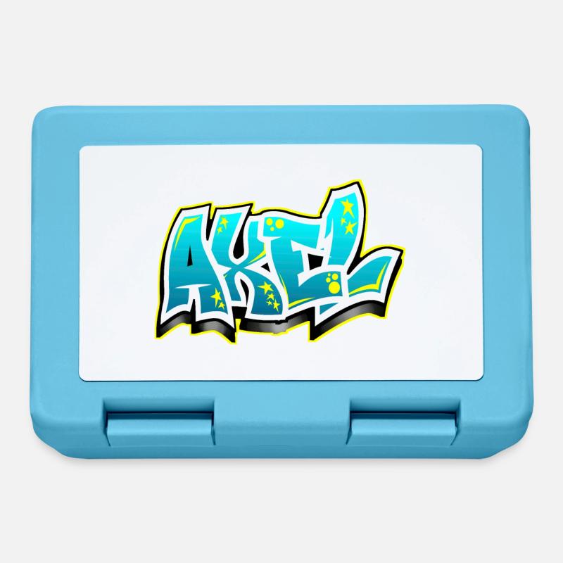 Graffiti Name Axel - Brotdose - Saphirblau