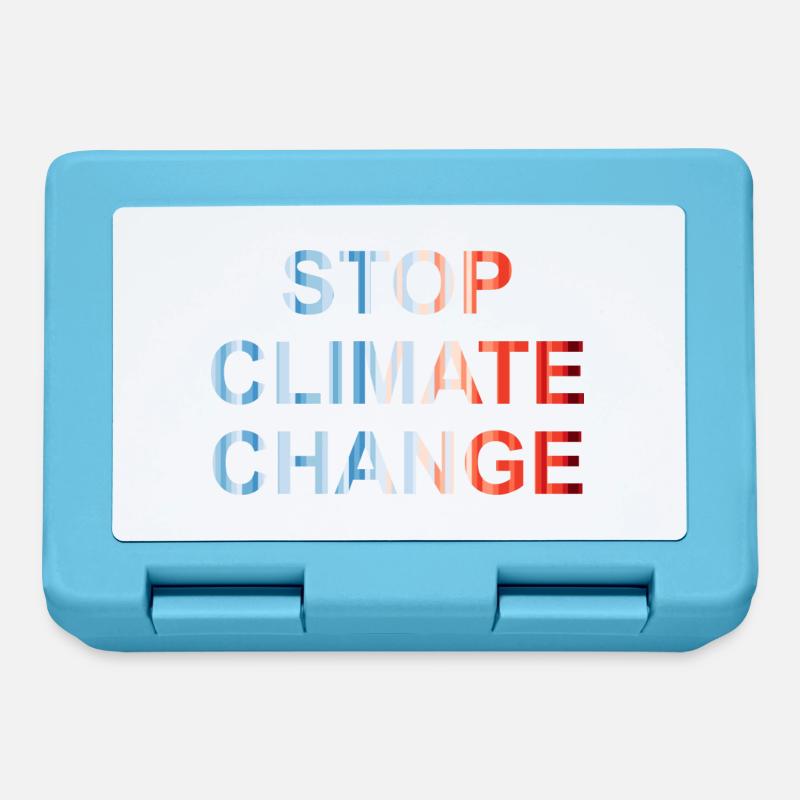 Stop climate change - No planet b - Lunchbox - sapphire blue