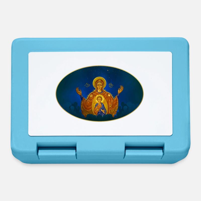 ICONOGRAPHIE ORTHODOXE - Boîte à goûter - bleu saphir