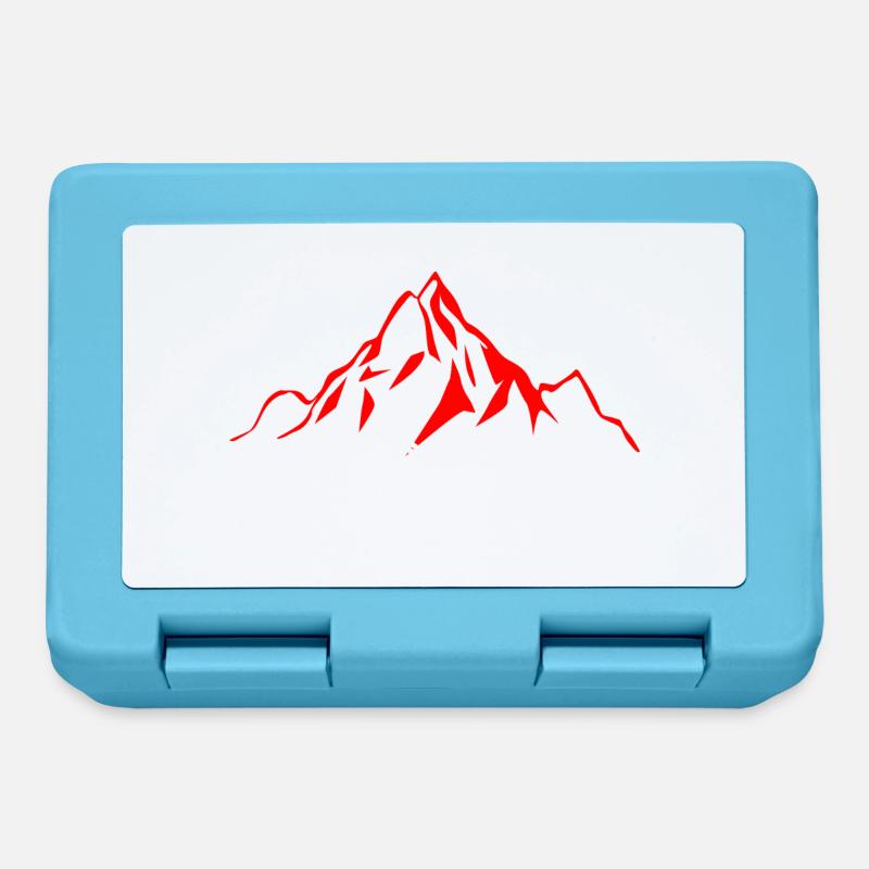Schweizer Berge - Brotdose - Saphirblau