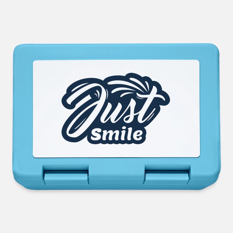 Juste sourire - Boîte à goûter - bleu saphir