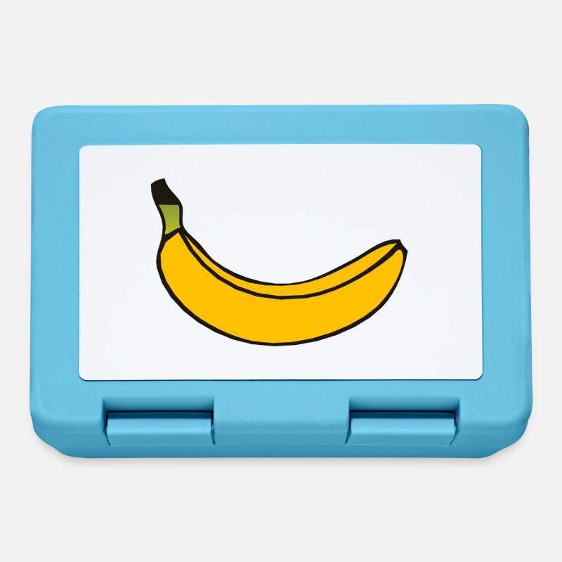 banane 7 A - Boîte à goûter - bleu saphir
