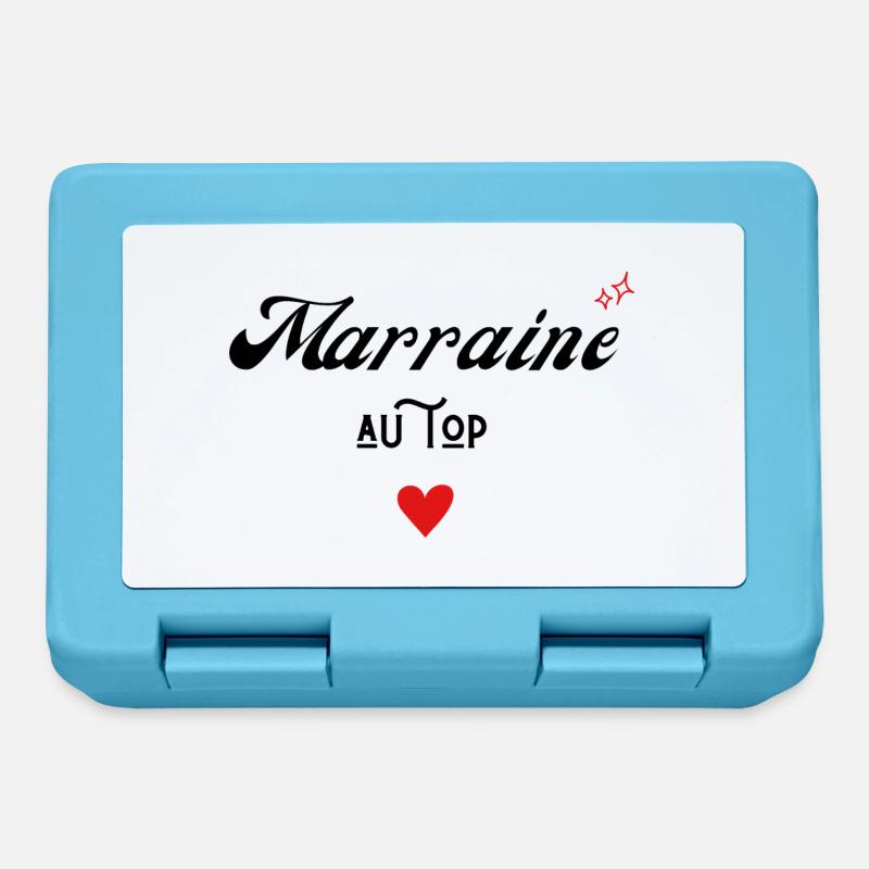 Marraine au top idée cadeau - Boîte à goûter - bleu saphir