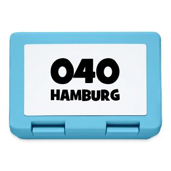 040 - H - Hamburg - Vorwahl - Telefon telefonieren - Brotdose - Saphirblau - Vorne