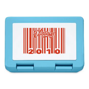 Vintage 2010 Born In 2010 15 Year Old Bar Code Anniversai - Lunchbox - sapphire blue - Front