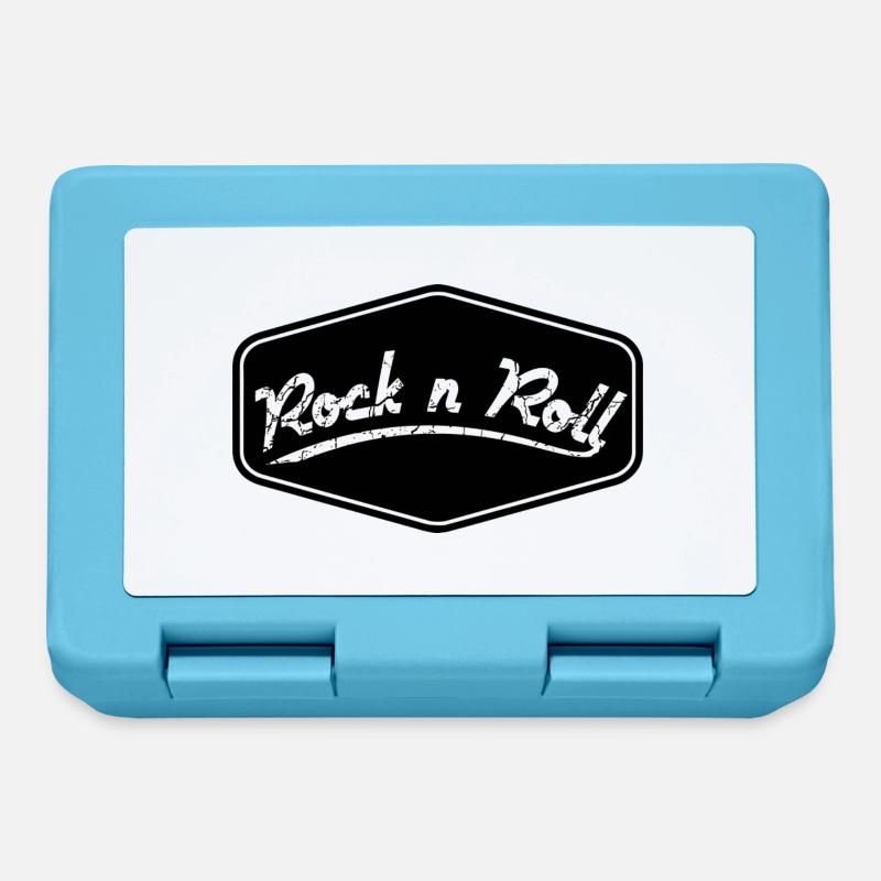 Rock n Roll Schild Shape - Brotdose - Saphirblau