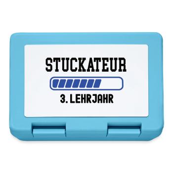 Ausbildung Stuckateur 3. Lehrjahr Stukkateur Lehre - Brotdose - Saphirblau - Vorne