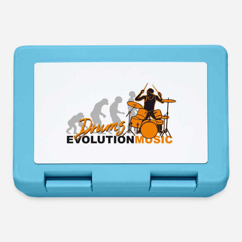 Batterie, batteur, batterie, musique d’évolution - Boîte à goûter - bleu saphir