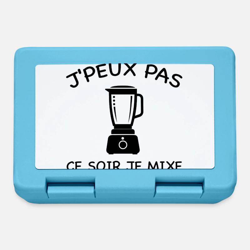 J'peux pas ce soir je mixe - Boîte à goûter - bleu saphir