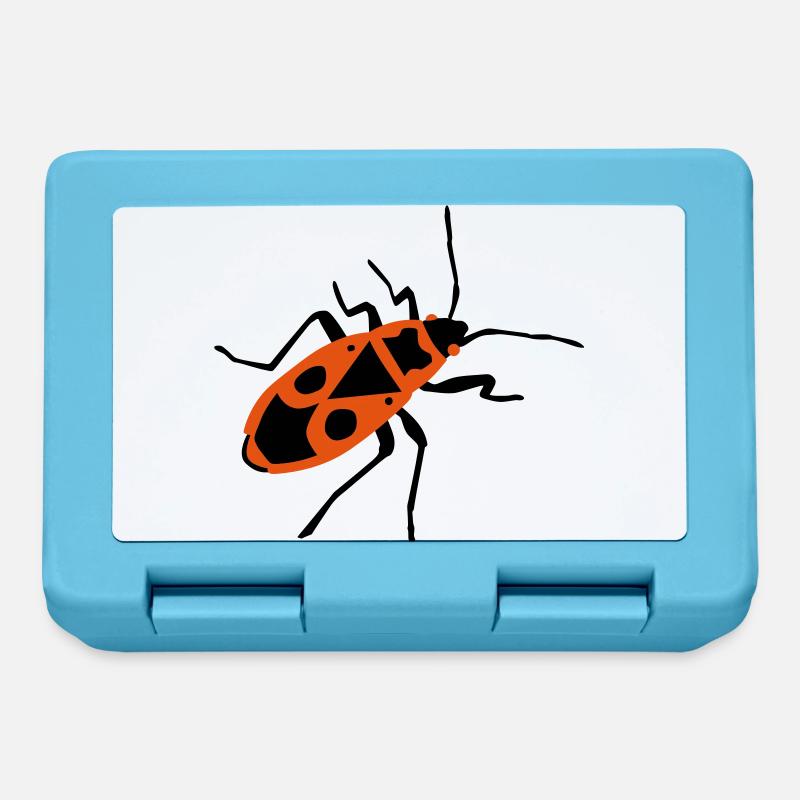 Fire beetle - insect - Firebug - Lunchbox - sapphire blue