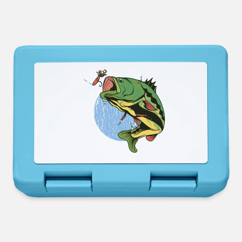 Pêche à la pêche à la perche poisson - Boîte à goûter - bleu saphir