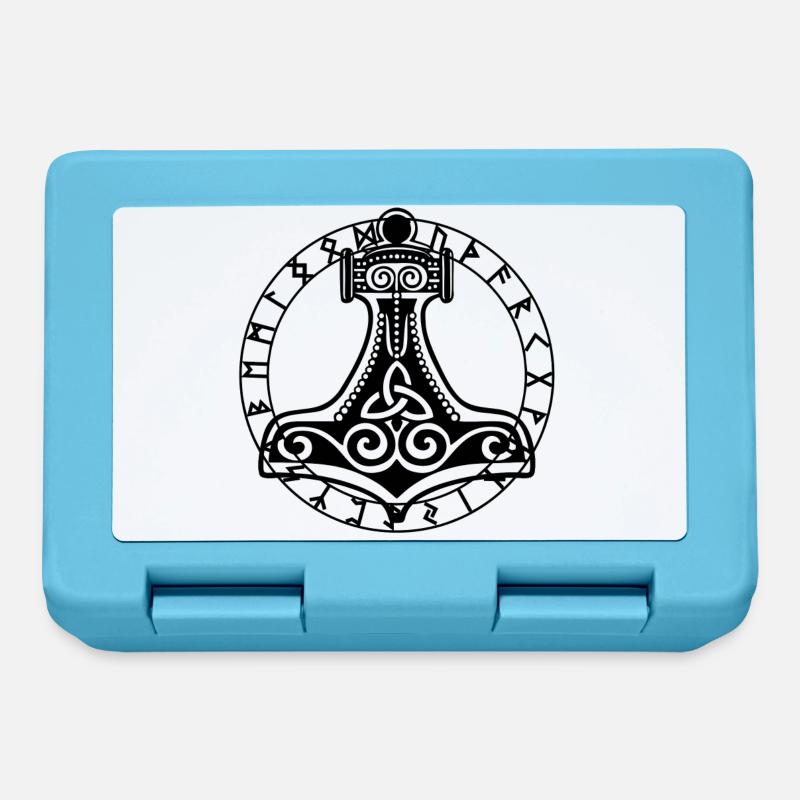 Runes du marteau de Thors - Boîte à goûter - bleu saphir