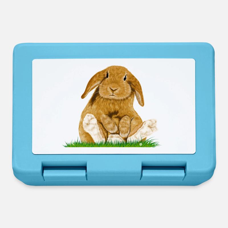 lapin! - Boîte à goûter - bleu saphir