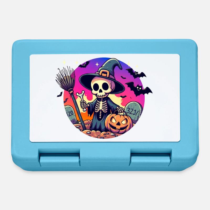 Mr. Bone Spooky Halloween 4 - Lunchbox - sapphire blue
