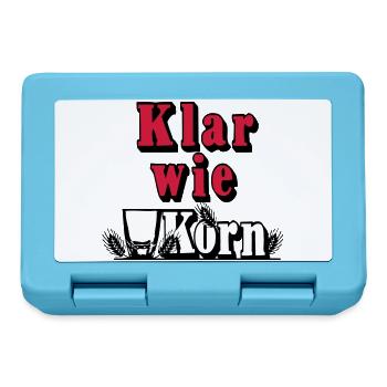 Korn , Party , Weizenkorn ,Klar wie Korn (25) - Brotdose - Saphirblau - Vorne