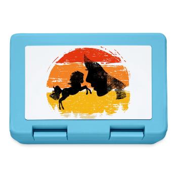 Équitation pour les chuchoteurs de chevaux, équitation pour débutants - Boîte à goûter - bleu saphir - Devant