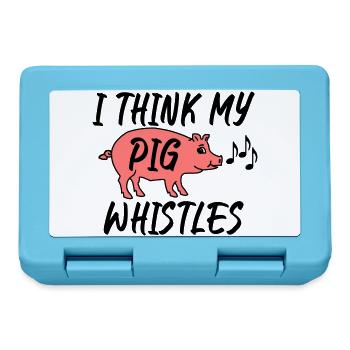 Je pense que mon cochon siffle - Boîte à goûter - bleu saphir - Devant