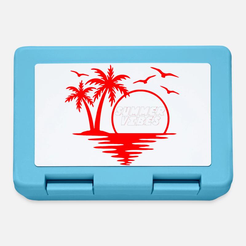Évasion Tropicale Le Tee-Shirt Summer Vibes - Boîte à goûter - bleu saphir