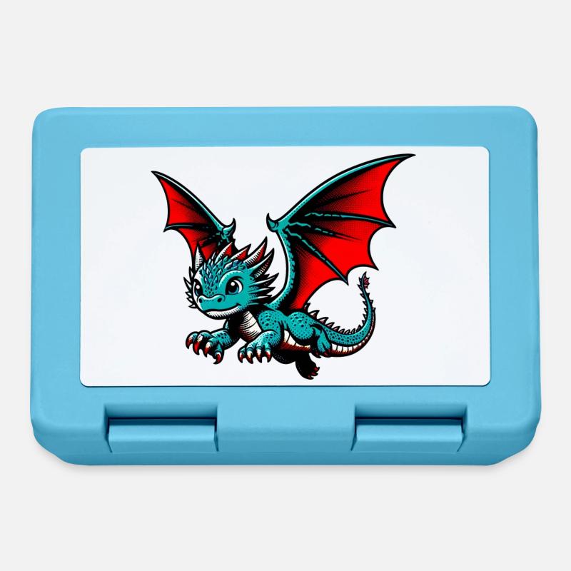 Drache - Brotdose - Saphirblau