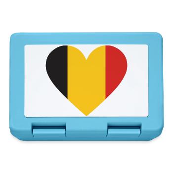 Humour,Belge, belgique, drapeau, frite, frites - Boîte à goûter - bleu saphir - Devant
