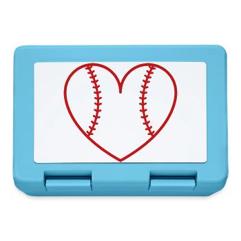 Cœur du baseball softball - Boîte à goûter - bleu saphir - Devant