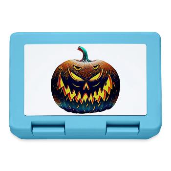 Halloween-Kuerbis - Brotdose - Saphirblau - Vorne