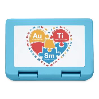 Herzpuzzle Au Ti Sm Autismus-Bewusstsein - Brotdose - Saphirblau - Vorne