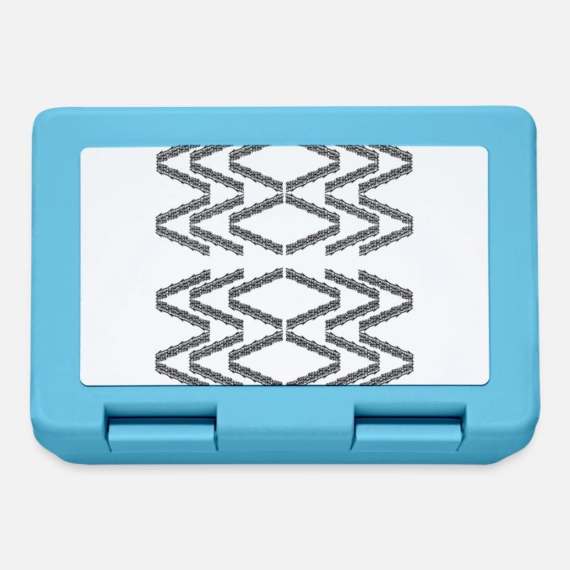Motif en zigzag - Boîte à goûter - bleu saphir