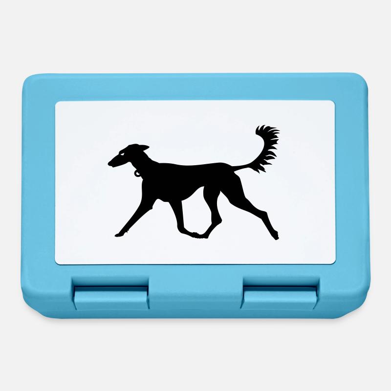 Windhund / greyhound (1c) - Brotdose - Saphirblau
