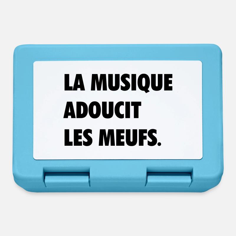 La musique adoucit les meufs - Boîte à goûter - bleu saphir