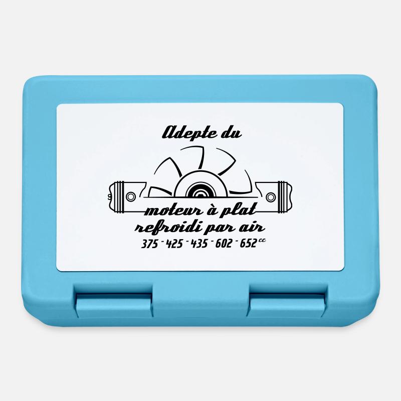 Moteur à plat - Boîte à goûter - bleu saphir