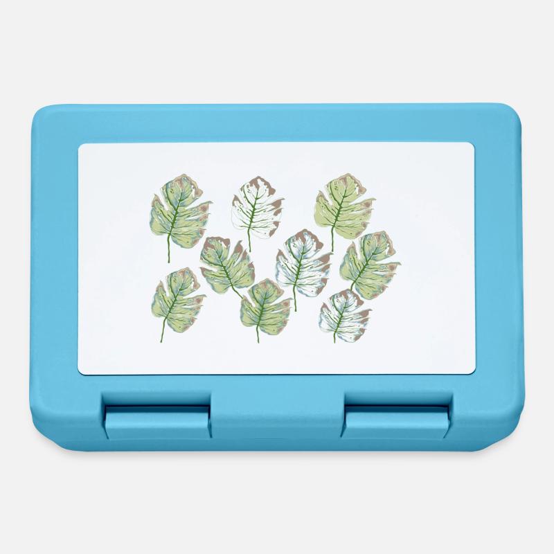 foliage pattern - Lunchbox - sapphire blue