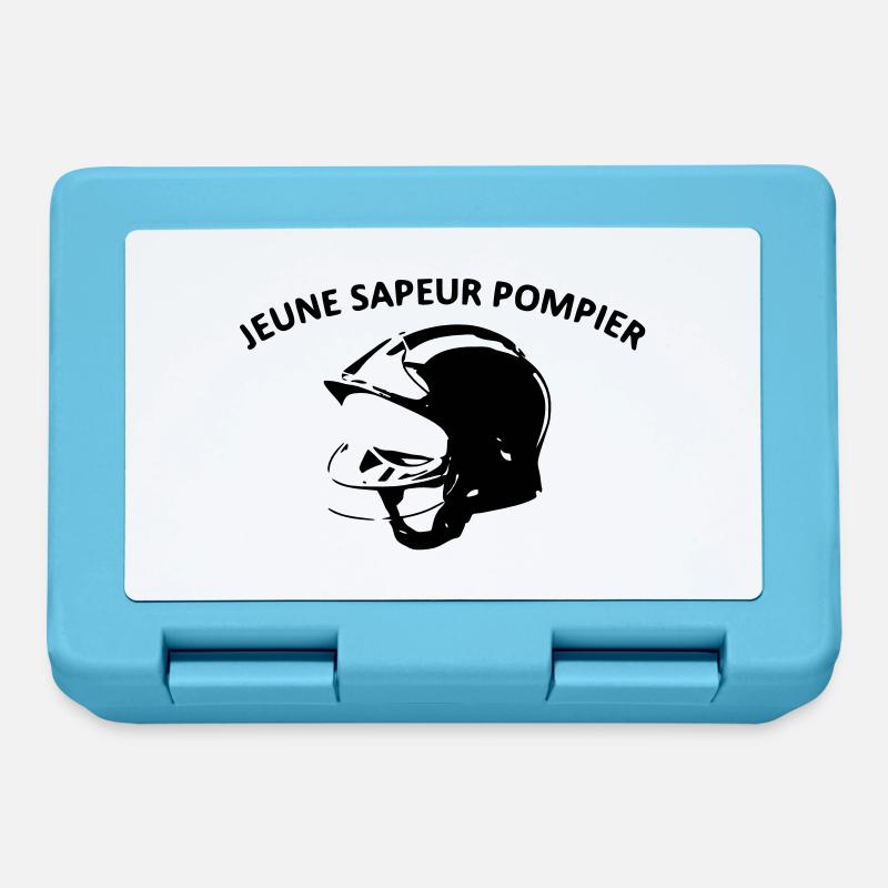 jeune sapeur pompier - Boîte à goûter - bleu saphir