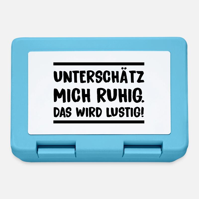 unterschaetz_mich_ruhig - Brotdose - Saphirblau