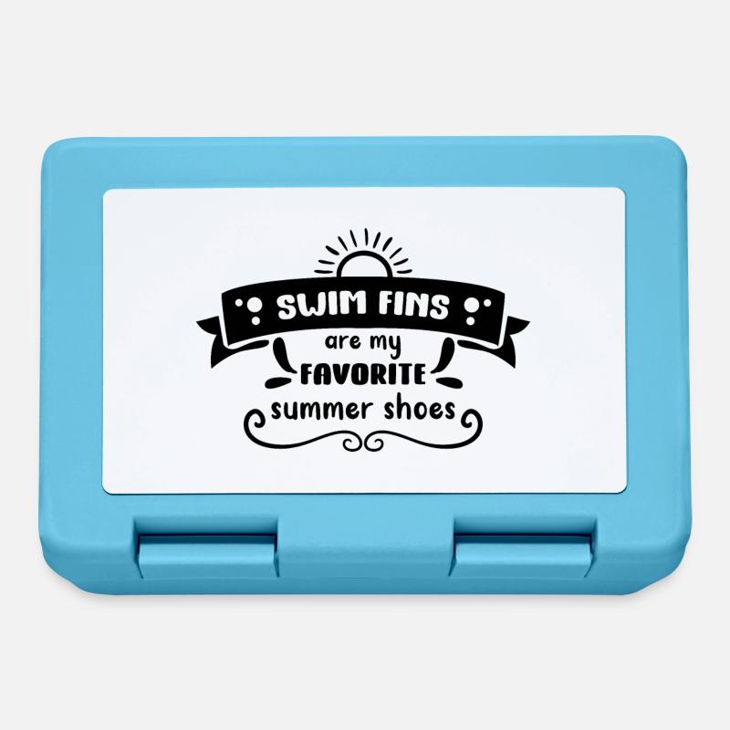Nageoires de natation sont mes préférés - Boîte à goûter - bleu saphir